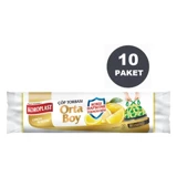 Koroplast Limon Kokulu Büzgülü Orta Boy 55x60 cm Çöp Poşeti 15x10 Adet Sarı