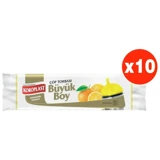 Koroplast Mandarin Kokulu Büyük Boy 65x80 cm Çöp Poşeti 10x10 Adet Sarı