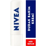 Nivea Med Repair Nemlendiricili Dolgunlaştırıcı Işıltılı Dudak Parlatıcısı Şeffaf