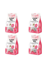 Clear Cat Bebek Pudrası Kokulu Topaklanan İnce Taneli Bentonit Kedi Kumu 4x10 lt