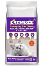 Catmozz Kokusuz Topaklanan İnce Taneli Bentonit Kedi Kumu 5 lt