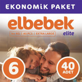 Elbebek Elite 6 Numara Cırtlı Bebek Bezi 40 Adet