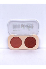 Aily Cosmetics Rose Duo Mat Toz Allık Paleti Bordo Pembe