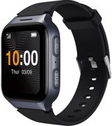 TCL Movetime MT43A (MT43AX) Su Geçirmez 45 mm Silikon Kordon Kare Kameralı Unisex Sim Kartlı Akıllı Saat Siyah