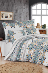Mislina Home Pamuk Polyester Dört Mevsim 160 x 220 cm İskandinav Tek Kişilik Nevresim Takımı Çok Renkli