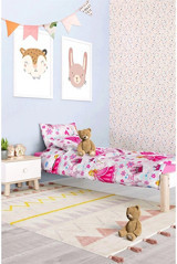 Mulberry Ranforce Kışlık 160 x 220 cm Prenses Tek Kişilik Nevresim Takımı Pembe