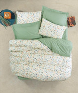 Cotton Box Petite Ranforce Dört Mevsim 160 x 220 cm Tek Kişilik Nevresim Takımı Yeşil