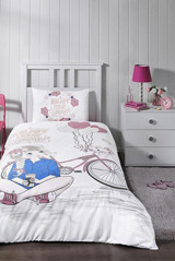 Özdilek Ranforce Kışlık 160 x 220 cm Kalp Tek Kişilik Nevresim Takımı Beyaz