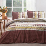 Özdilek Ranforce Kışlık 160 x 220 cm Desenli Tek Kişilik Nevresim Takımı Bordo