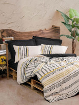 Cotton Box Ethnic Pamuk Dört Mevsim 160 x 220 cm Düz Tek Kişilik Nevresim Takımı Beyaz