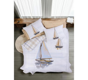 Cotton Box Pamuk Kışlık 180 x 230 cm Yelkenli Tek Kişilik Nevresim Takımı Bej
