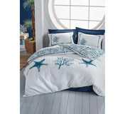 Cotton Box Pamuk Kışlık 180 x 230 cm Deniz Yıldızı Tek Kişilik Nevresim Takımı Lacivert