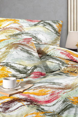 Mulberry Pamuk Dört Mevsim 160 x 220 cm Modern Tek Kişilik Nevresim Takımı Çok Renkli