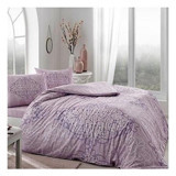Taç Ranforce Dört Mevsim 160 x 220 cm Desenli Tek Kişilik Nevresim Takımı Lila
