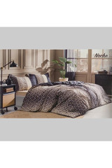 Özdilek Ranforce Dört Mevsim 160 x 220 cm Desenli Tek Kişilik Nevresim Takımı Siyah