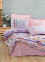 Cotton Box Ranforce Dört Mevsim 200 x 220 cm Batik Çift Kişilik Nevresim Takımı Pembe