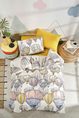 Tabu Home Pamuk Dört Mevsim 200 x 220 cm Lastikli 3D Çift Kişilik Nevresim Takımı Bej