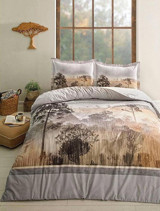 Özdilek Ranforce Kışlık 200 x 220 cm Manzara Çift Kişilik Nevresim Takımı Gri
