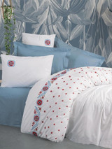 Cotton Box Ranforce Dört Mevsim 200 x 220 cm Modern Çift Kişilik Nevresim Takımı Mavi