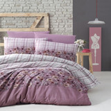 Komfort Home Ranforce 200 x 220 cm Çiçekli Çift Kişilik Nevresim Takımı Pembe