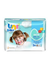Uni Baby Aktif 52 Yaprak 3'lü Paket Islak Mendil