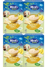 Hero Baby Gece Tahıllı Meyveli Pirinçli Kaşık Maması 4x200 gr