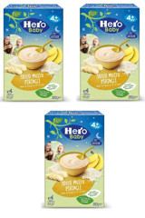 Hero Baby Gece Tahıllı Glutensiz Meyveli Pirinçli Kaşık Maması 3x200 gr