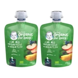 Gerber Tahılsız Glutensiz Organik Böğürtlenli Elmalı Muzlu Yabanmersinli Kaşık Maması 2x90 gr
