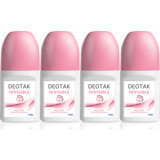 Deotak Invisible Pudrasız Ter Önleyici Organik Roll-On Kadın Deodorant 4x35 ml