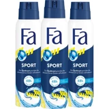 Fa Sport Pudrasız Ter Önleyici Sprey Erkek Deodorant 3x150 ml