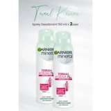 Garnier Mineral Termal Koruma Arındırıcı Etki Pudrasız Ter Önleyici Antiperspirant Sprey Unisex Deodorant 2x150 ml