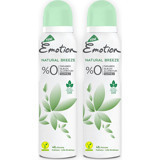 Emotion Natural Breeze Pudrasız Ter Önleyici Sprey Kadın Deodorant 2x150 ml