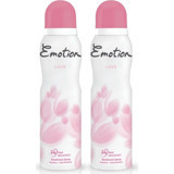 Emotion Love Pudrasız Ter Önleyici Sprey Kadın Deodorant 2x150 ml