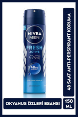 Nivea Fresh Active Pudrasız Ter Önleyici Antiperspirant Sprey Erkek Deodorant 150 ml