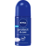 Nivea Protect&Care Pudrasız Ter Önleyici Antiperspirant Roll-On Kadın Deodorant 50 ml