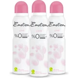 Emotion Love Pudrasız Ter Önleyici Sprey Kadın Deodorant 3x150 ml