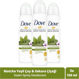 Dove Nemlendirici Bakım Sırları Pudrasız Ter Önleyici Antiperspirant Sprey Kadın Deodorant 3x150 ml