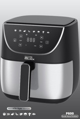 Problack P600 Airfryer 5.7 lt Tek Hazneli Led Ekranlı Yağsız Sıcak Hava Fritözü Siyah