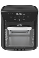 Umie Airfryer 12 lt Tek Hazneli Izgara Yapan Led Ekranlı Yağsız Sıcak Hava Fritözü Siyah