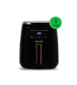 Wiami Airfryer 5 lt Tek Hazneli Led Ekranlı Sıcak Hava Fritözü Siyah
