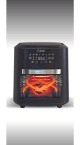 Kiwi KAF-5553 Airfryer 12 lt Tek Hazneli Izgara Yapan Led Ekranlı Yağsız Sıcak Hava Fritözü Siyah