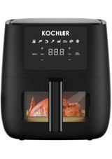 Kochler Airfryer 6 lt Tek Hazneli Led Ekranlı Yağsız Sıcak Hava Fritözü Siyah