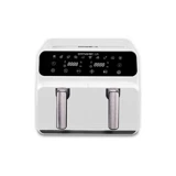 Dynamic Life Pro Cooker Airfryer 8 lt İki Hazneli Izgara Yapan Led Ekranlı Yağsız Sıcak Hava Fritözü Beyaz