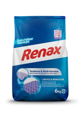 Renax Renkliler ve Beyazlar İçin 48 Yıkama Toz Deterjan 6 kg