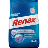 Renax Matik Renkliler ve Beyazlar İçin 64 Yıkama Toz Deterjan 8 kg
