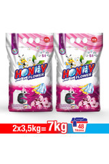 Honey Flower Renkliler ve Beyazlar İçin 48 Yıkama Toz Deterjan 2x3.5 kg