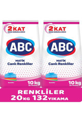Abc Matik Renkliler İçin 132 Yıkama Toz Deterjan 2x10 kg