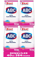 Abc Matik Renkliler İçin 264 Yıkama Toz Deterjan 4x10 kg