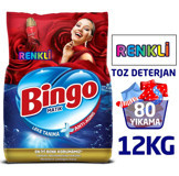 Bingo Matik Renkliler İçin 80 Yıkama Toz Deterjan 2x6 kg