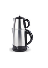 Arnica Stil IH33205 Cam Demlikli 1800 W Işıklı Çelik Gövdeli Siyah Çay Makinesi